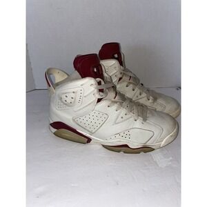 Nike Air Jordan 6 Retro 2015 Maroon Size 9 White Red Maroon 384664-116